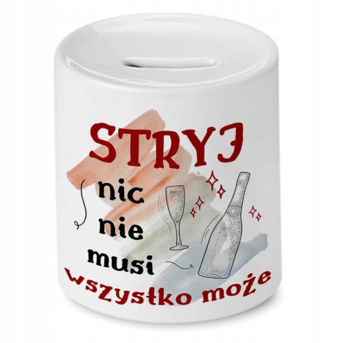 Skarbonka Dla Stryja na Urodziny Imieniny Prezent z Nadrukiem ze Zdjęciem