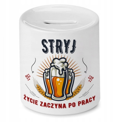 Skarbonka Dla Stryja na Urodziny Imieniny Prezent z Nadrukiem ze Zdjęciem