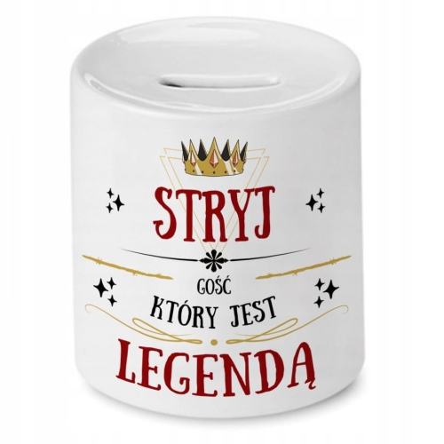 Skarbonka Dla Stryja na Urodziny Imieniny Prezent z Nadrukiem ze Zdjęciem