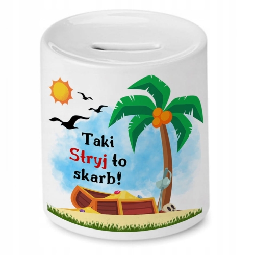 Skarbonka Dla Stryja na Urodziny Imieniny Prezent z Nadrukiem ze Zdjęciem