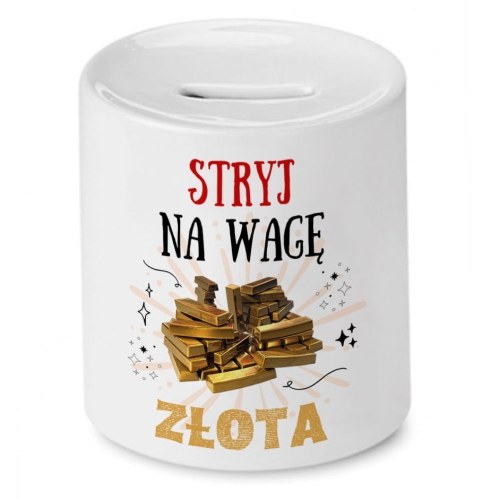 Skarbonka Dla Stryja na Urodziny Imieniny Prezent z Nadrukiem ze Zdjęciem