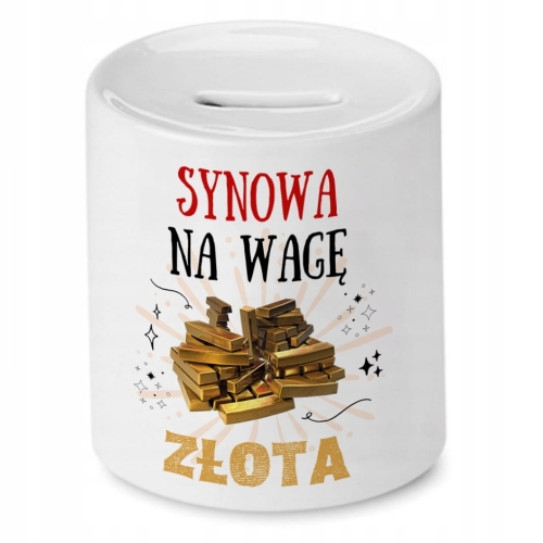 Skarbonka Dla Synowej na Urodziny Imieniny Prezent z Nadrukiem ze Zdjęciem