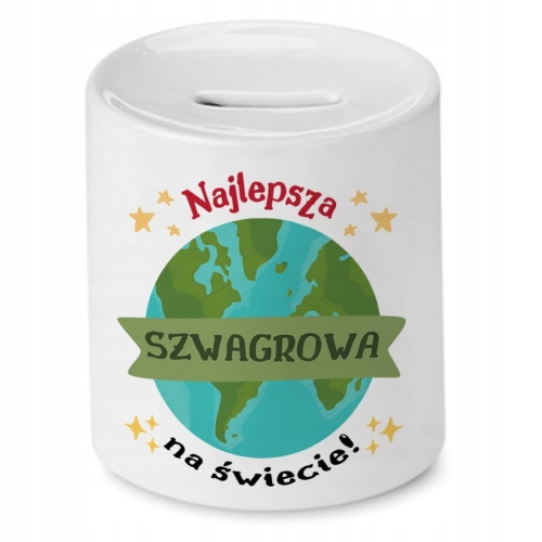 Skarbonka Dla Szwagrowej Urodziny Imieniny Prezent z Nadrukiem ze Zdjęciem