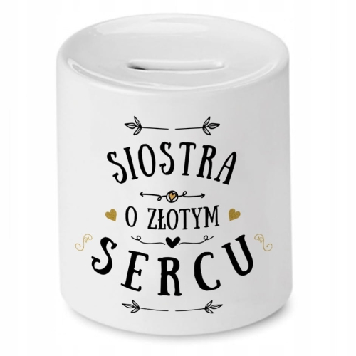 Skarbonka Dla Siostry na Urodziny Imieniny Prezent z Nadrukiem ze Zdjęciem