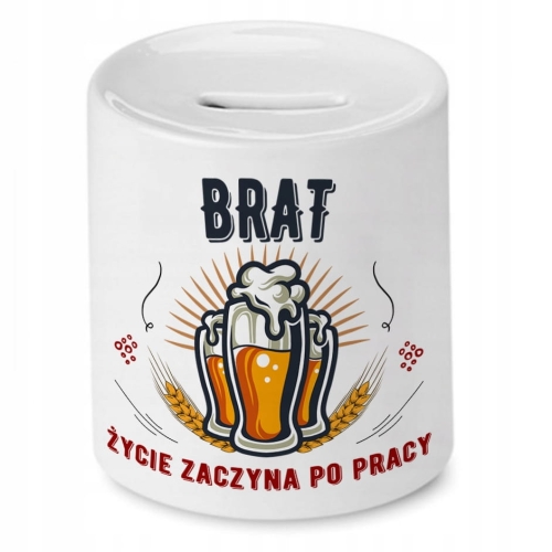 Skarbonka Dla Brata na Urodziny Imieniny Prezent z Nadrukiem ze Zdjęciem