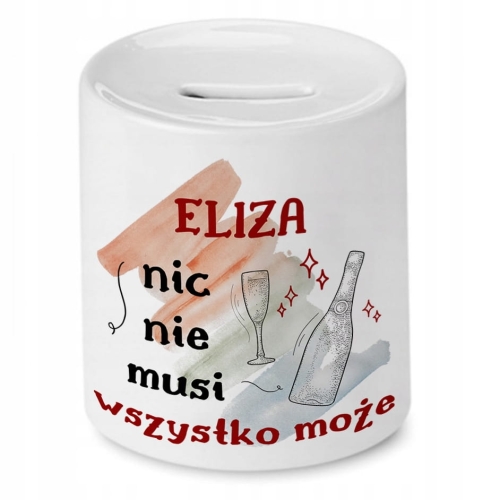 Skarbonka Dla Elizy na Urodziny Imieniny Prezent z Nadrukiem ze Zdjęciem