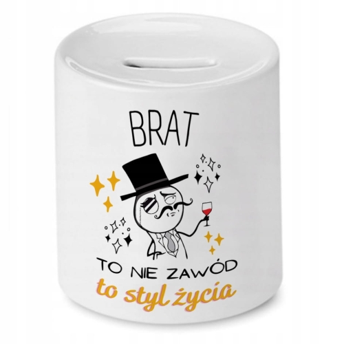Skarbonka Dla Brata na Urodziny Imieniny Prezent z Nadrukiem ze Zdjęciem