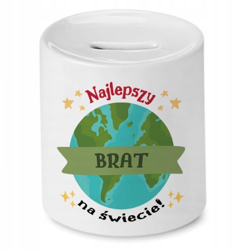 Skarbonka Dla Brata na Urodziny Imieniny Prezent z Nadrukiem ze Zdjęciem