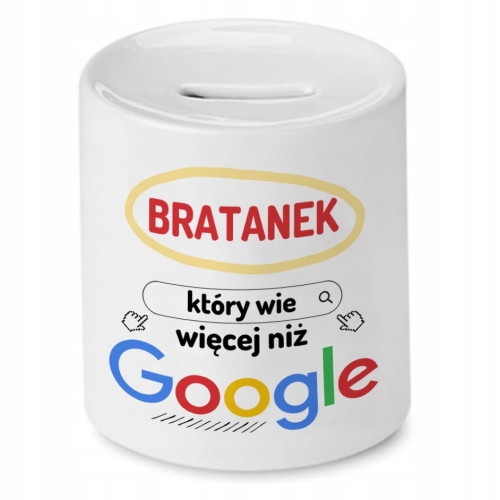 Skarbonka Dla Bratanka Urodziny Imieniny Prezent z Nadrukiem ze Zdjęciem