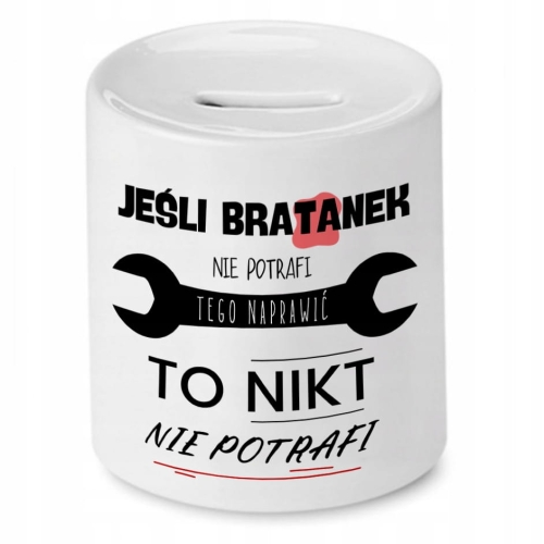 Skarbonka Dla Bratanka Urodziny Imieniny Prezent z Nadrukiem ze Zdjęciem