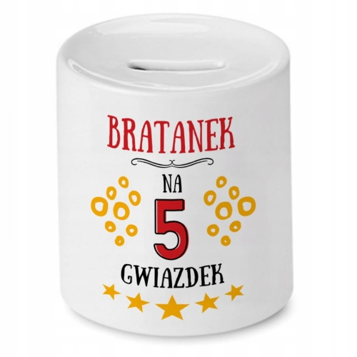 Skarbonka Dla Bratanka Urodziny Imieniny Prezent z Nadrukiem ze Zdjęciem