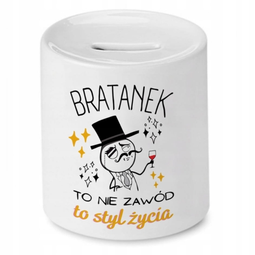 Skarbonka Dla Bratanka Urodziny Imieniny Prezent z Nadrukiem ze Zdjęciem