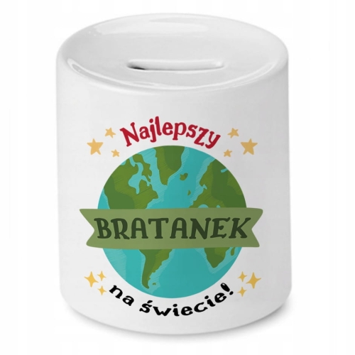 Skarbonka Dla Bratanka Urodziny Imieniny Prezent z Nadrukiem ze Zdjęciem