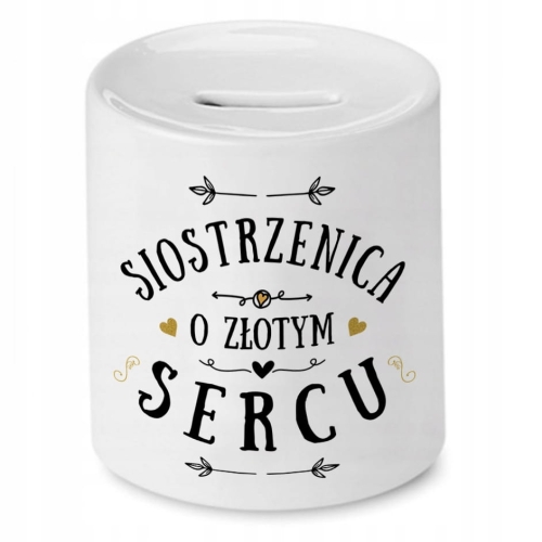 Skarbonka Dla Siostrzenicy na Urodziny na Prezent z Nadrukiem ze Zdjęciem