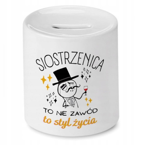 Skarbonka Dla Siostrzenicy na Urodziny na Prezent z Nadrukiem ze Zdjęciem
