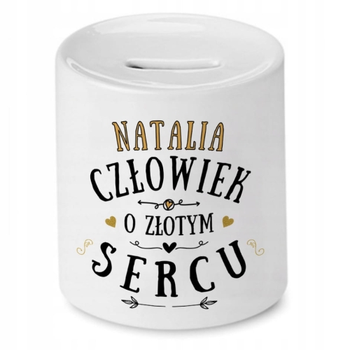 Skarbonka Dla Natalii na Urodziny Imieniny Prezent z Nadrukiem ze Zdjęciem
