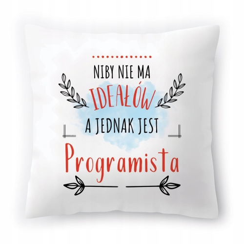 Poduszka Dla Programisty na Urodziny na Prezent z Nadrukiem ze Zdjęciem