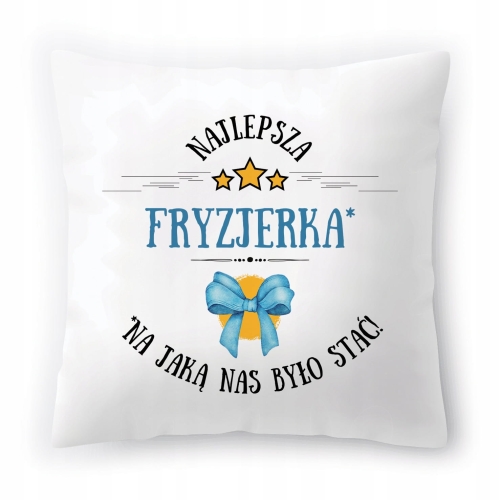 Poduszka Dla Fryzjerki na Urodziny na Prezent z Nadrukiem ze Zdjęciem