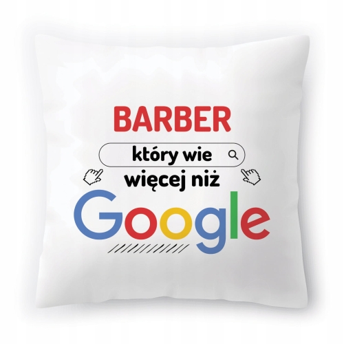 Poduszka Dla Barbera na Urodziny na Prezent z Nadrukiem ze Zdjęciem