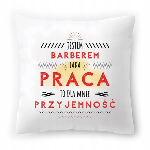 Poduszka Dla Barbera na Urodziny na Prezent z Nadrukiem ze Zdjęciem