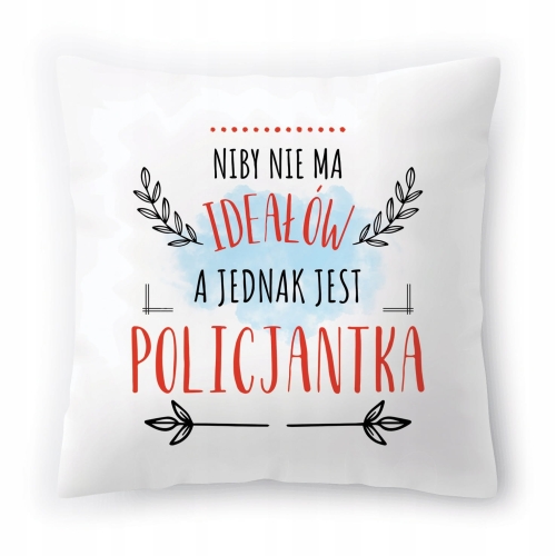 Poduszka Dla Policjantki na Urodziny na Prezent z Nadrukiem ze Zdjęciem