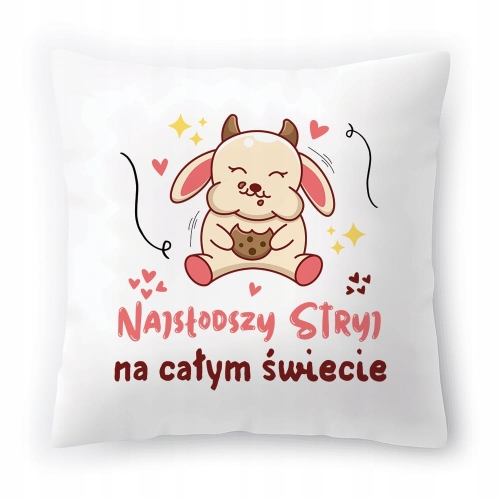 Poduszka Dla Stryja na Urodziny na Prezent z Nadrukiem ze Zdjęciem