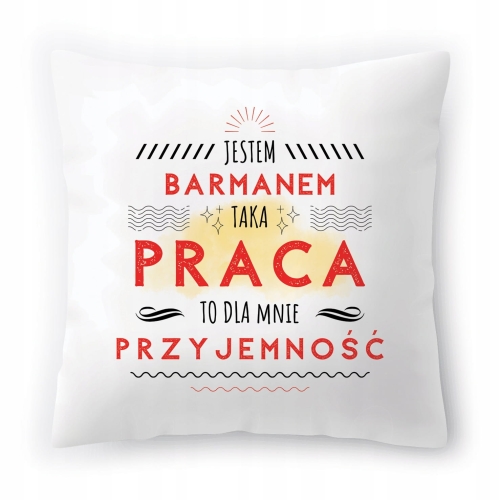 Poduszka Dla Barmana na Urodziny Prezent z Nadrukiem ze Zdjęciem