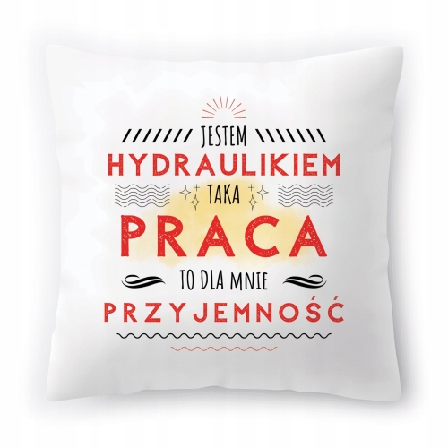 Poduszka Dla Hydraulika na Urodziny Prezent z Nadrukiem ze Zdjęciem