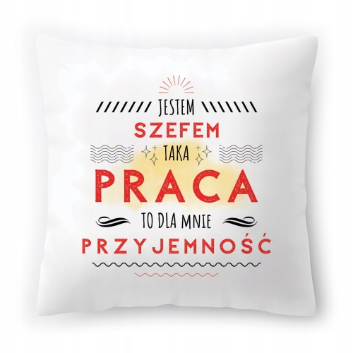 Poduszka Dla Szefa Szefunia na Urodziny Prezent z Nadrukiem ze Zdjęciem