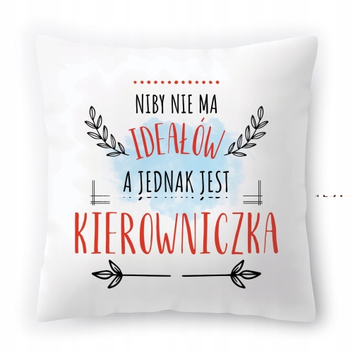 Poduszka Dla Kierowniczki na Urodziny Prezent z Nadrukiem ze Zdjęciem