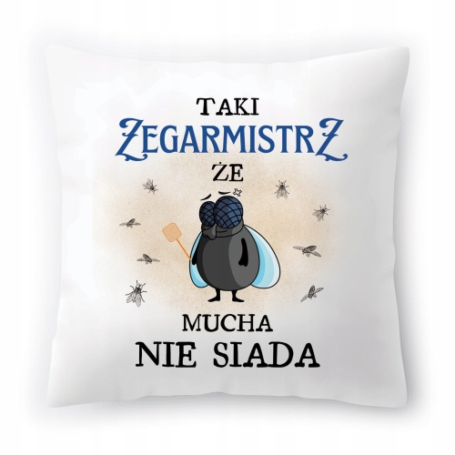 Poduszka Dla Zegarmistrza na Urodziny Prezent z Nadrukiem ze Zdjęciem