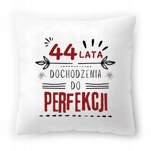 Poduszka na Urodziny 44 44te 44-te na Prezent z Nadrukiem ze Zdjęciem