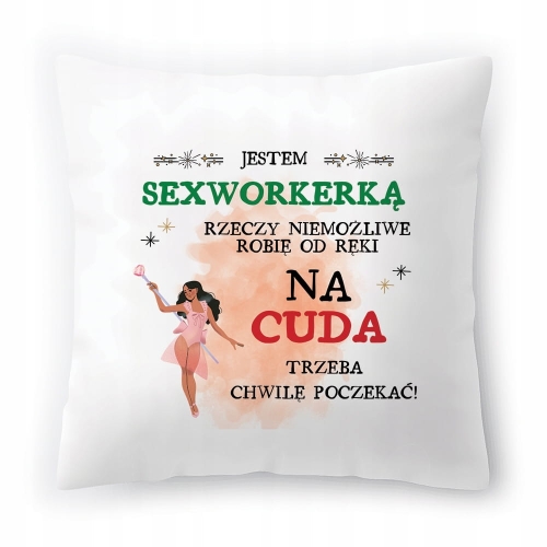 Poduszka Dla Sexworkerki na Urodziny Prezent z Nadrukiem ze Zdjęciem