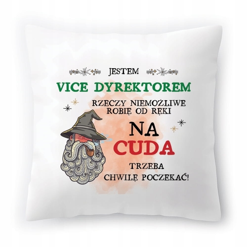 Poduszka Dla Vice Dyrektora na Urodziny Prezent z Nadrukiem ze Zdjęciem