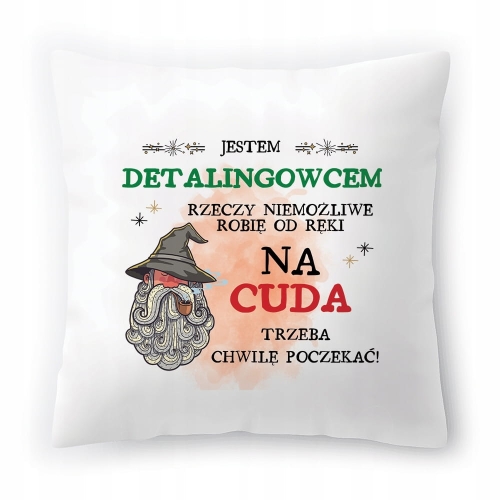 Poduszka Dla Detalingowca na Urodziny Prezent z Nadrukiem ze Zdjęciem