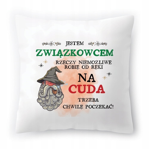 Poduszka Dla Związkowca na Urodziny Prezent z Nadrukiem ze Zdjęciem