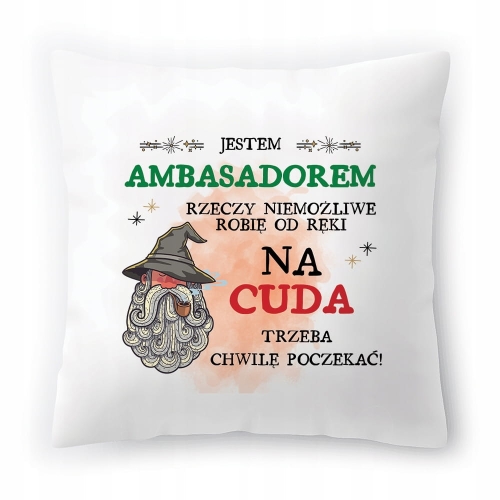 Poduszka Dla Ambasadora na Urodziny Prezent z Nadrukiem ze Zdjęciem