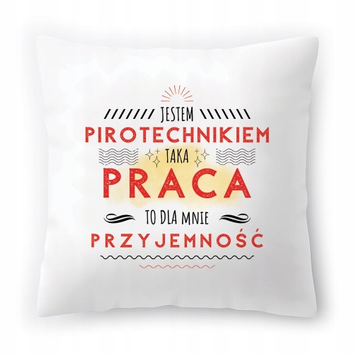 Poduszka Dla Pirotechnika na Urodziny Prezent z Nadrukiem ze Zdjęciem