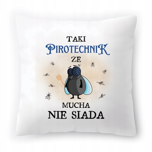 Poduszka Dla Pirotechnika na Urodziny Prezent z Nadrukiem ze Zdjęciem
