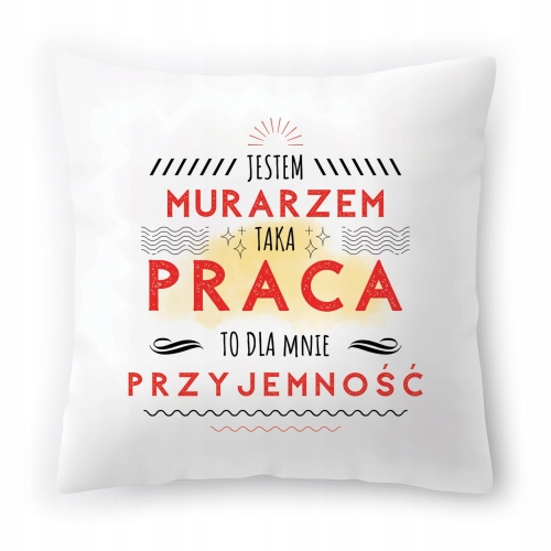 Poduszka Dla Murarza na Urodziny Imieniny Prezent z Nadrukiem ze Zdjęciem