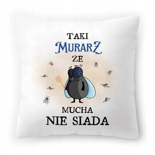 Poduszka Dla Murarza na Urodziny Imieniny Prezent z Nadrukiem ze Zdjęciem