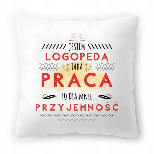 Poduszka Dla Logopedy na Urodziny Imieniny Prezent z Nadrukiem ze Zdjęciem