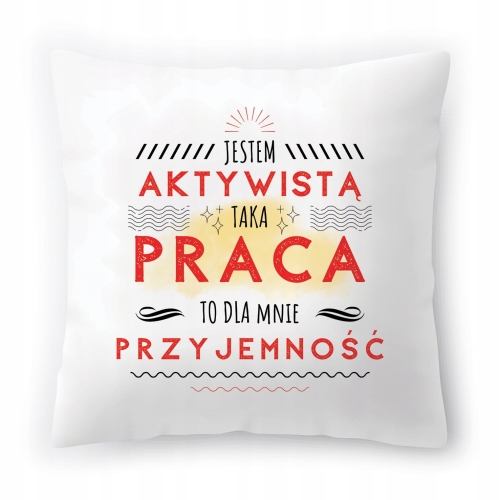 Poduszka Dla Aktywisty Urodziny Imieniny Prezent z Nadrukiem ze Zdjęciem