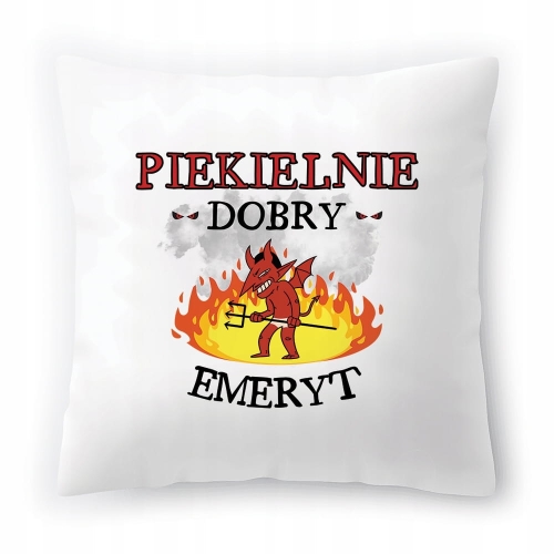 Poduszka Dla Emeryta na Urodziny Imieniny Prezent z Nadrukiem ze Zdjęciem