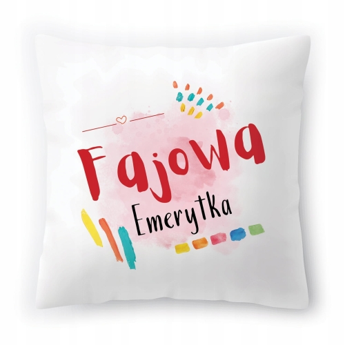 Poduszka Dla Emerytki na Urodziny Imieniny Prezent z Nadrukiem ze Zdjęciem
