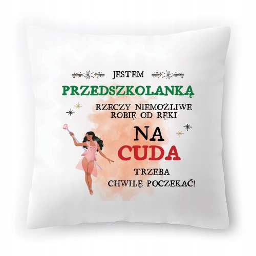 Poduszka Dla Przedszkolanki na Urodziny Prezent z Nadrukiem ze Zdjęciem