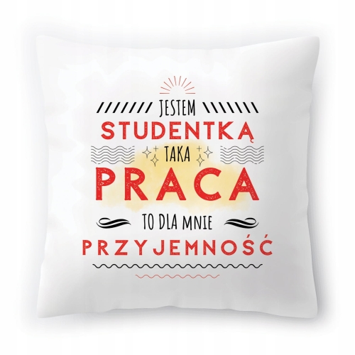 Poduszka Dla Studentki na Urodziny Prezent z Nadrukiem ze Zdjęciem