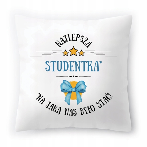 Poduszka Dla Studentki na Urodziny Prezent z Nadrukiem ze Zdjęciem