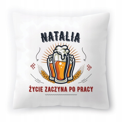 Poduszka Dla Natalii na Urodziny Imieniny Prezent z Nadrukiem ze Zdjęciem