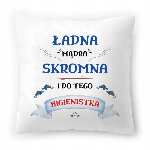 Poduszka Dla Higienistki na Urodziny Prezent z Nadrukiem ze Zdjęciem